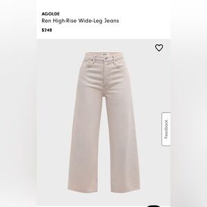 AGOLDE "Ren" wide-leg jeans in Tarte